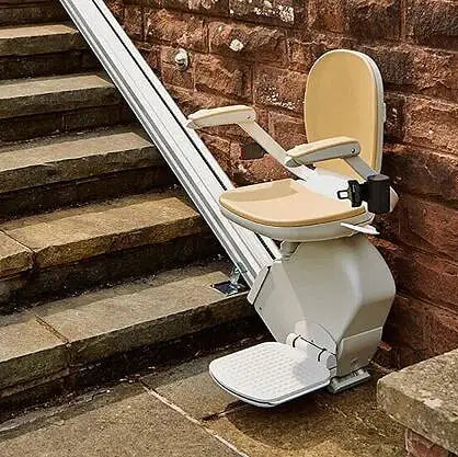 Straight Outdoor Stairlift Left Side With 5 Meter Rail