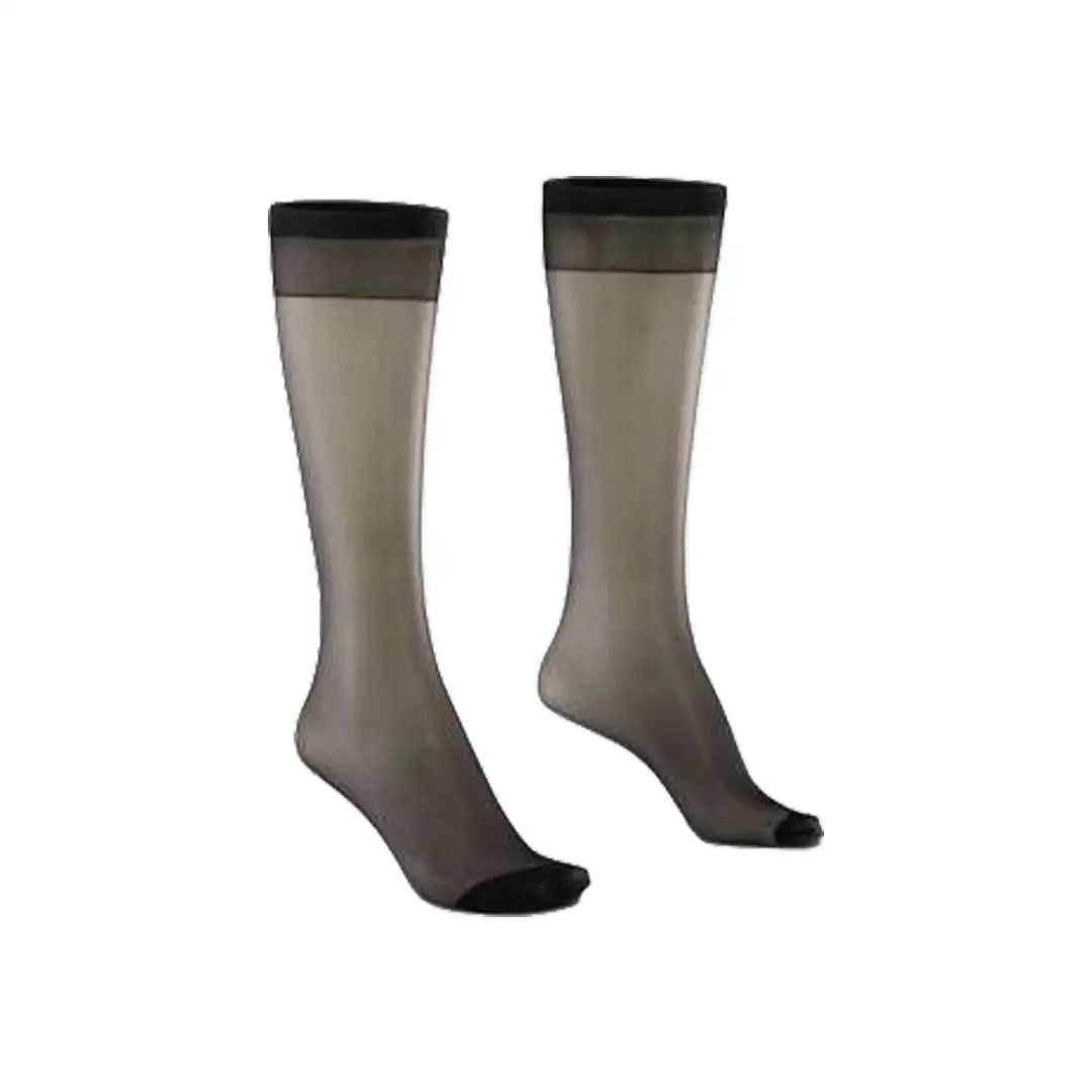 Bonny Silver Lady Knee Socks , Black