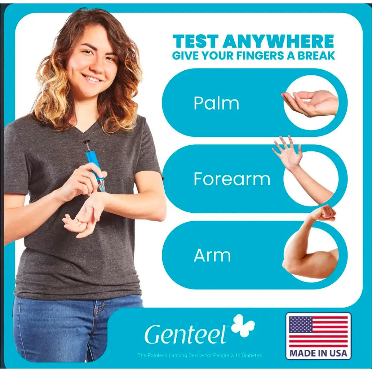Genteel Pain-Free Vacuum Lancing Device for Diabetes Testing