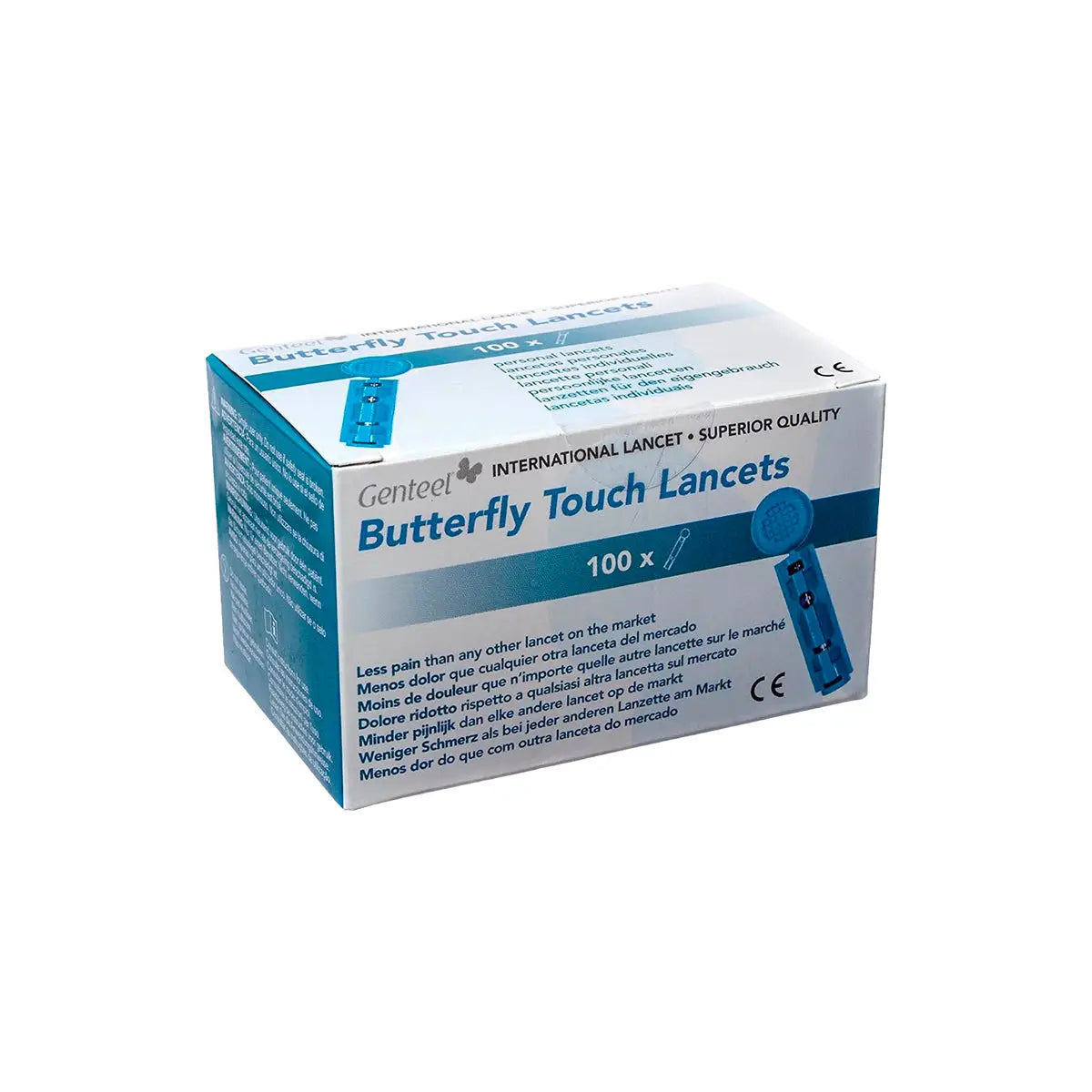 87005-Genteel Pain-Free Butterfly Touch Lancets 100pcs