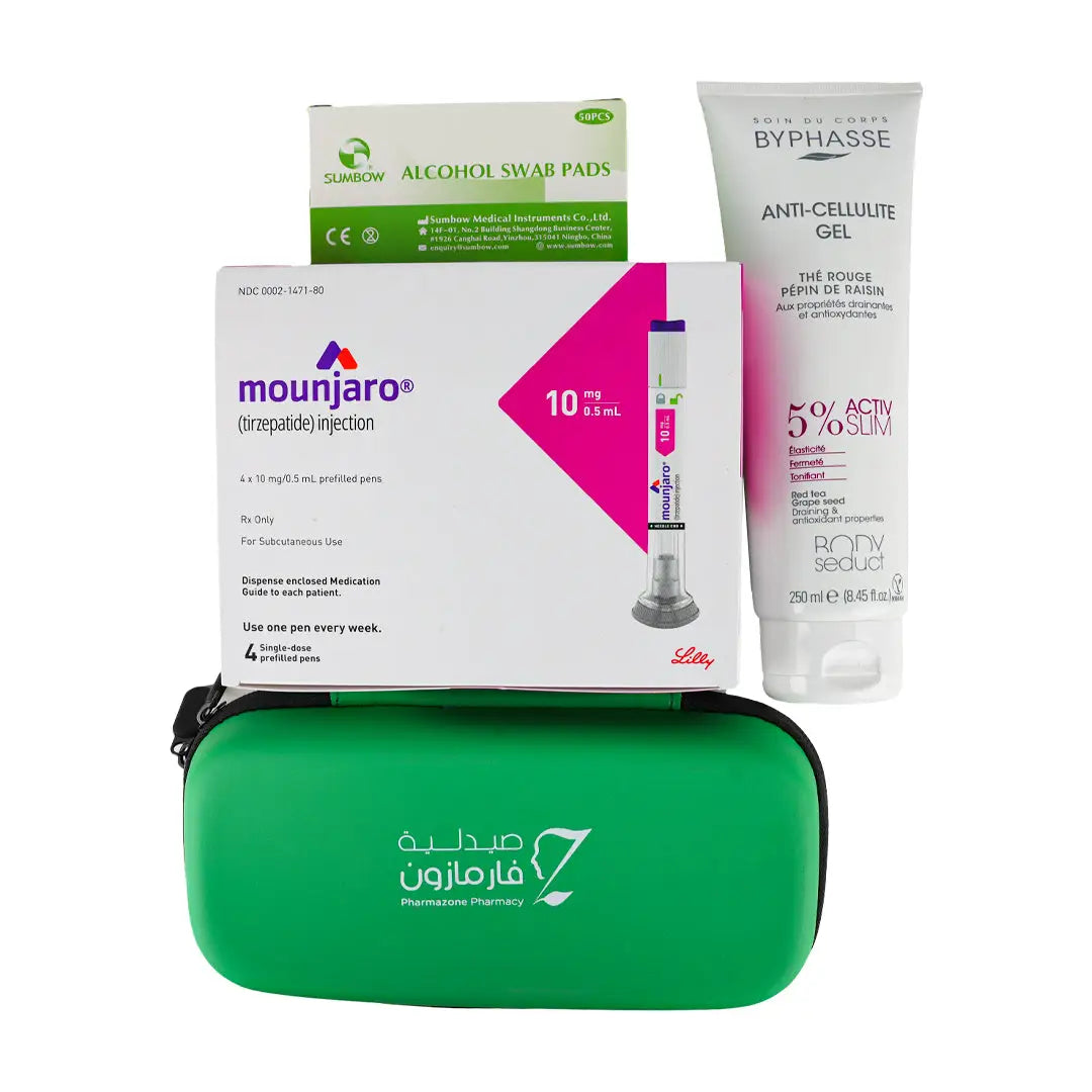 Mounjaro 10Mg + Swab + Bag Small + Cellulite Gel
