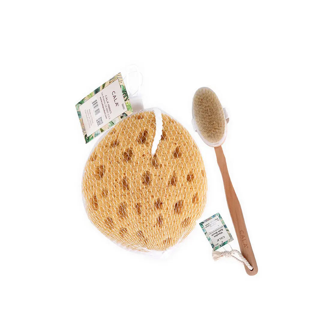 cala bath sponge bath brush set