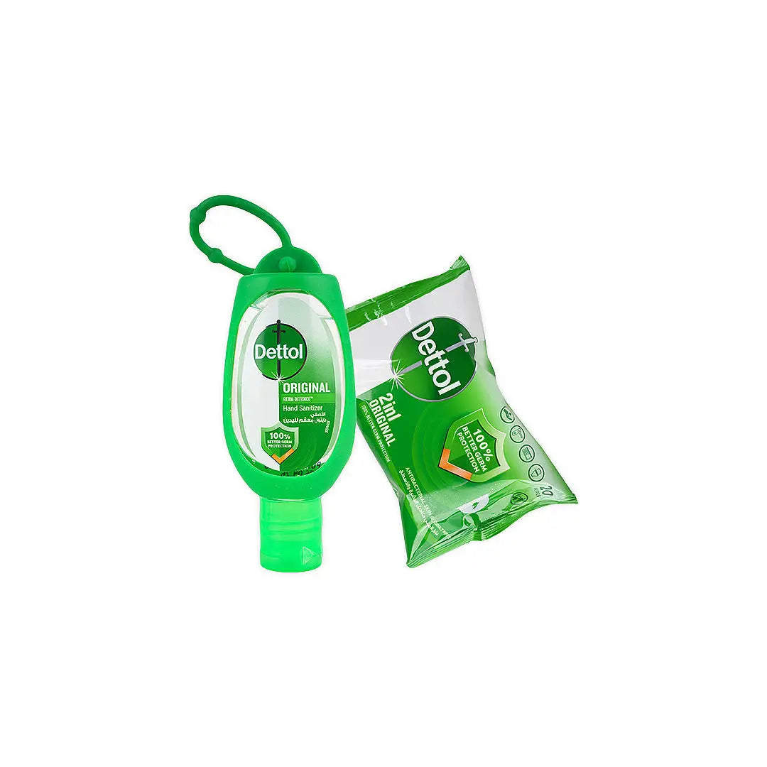 Dettol Hand Sanitizer + Wipes Set