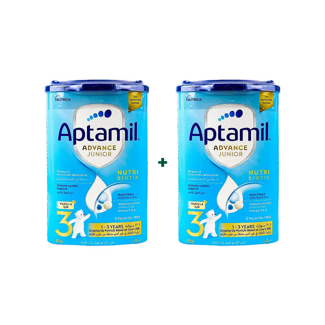 Aptamil Advance Junior Nutri Biotik No.3 Milk 800gm-Vanilla Duo Set