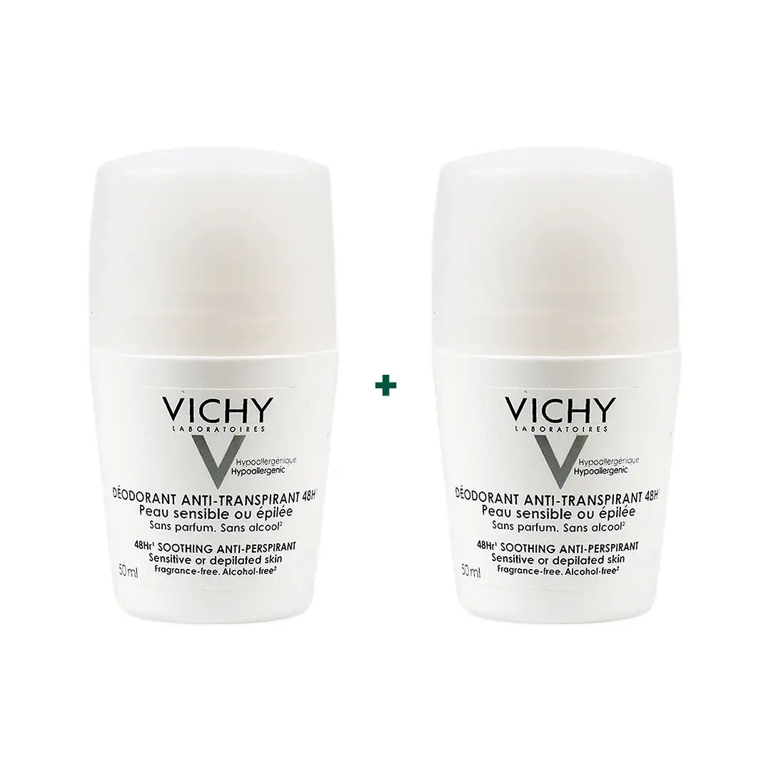97847-Vichy Deodorant Roll Sensitive 48h 50ml Duo Set +1