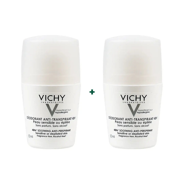97847-Vichy Deodorant Roll Sensitive 48h 50ml Duo Set +1