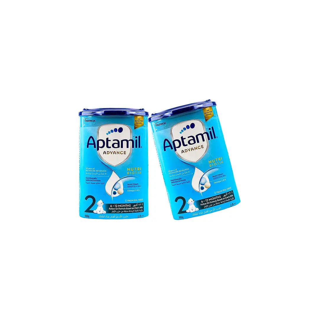 97854-Aptamil Advance Nutri Biotik No.2 Milk 800gm Duo Set
