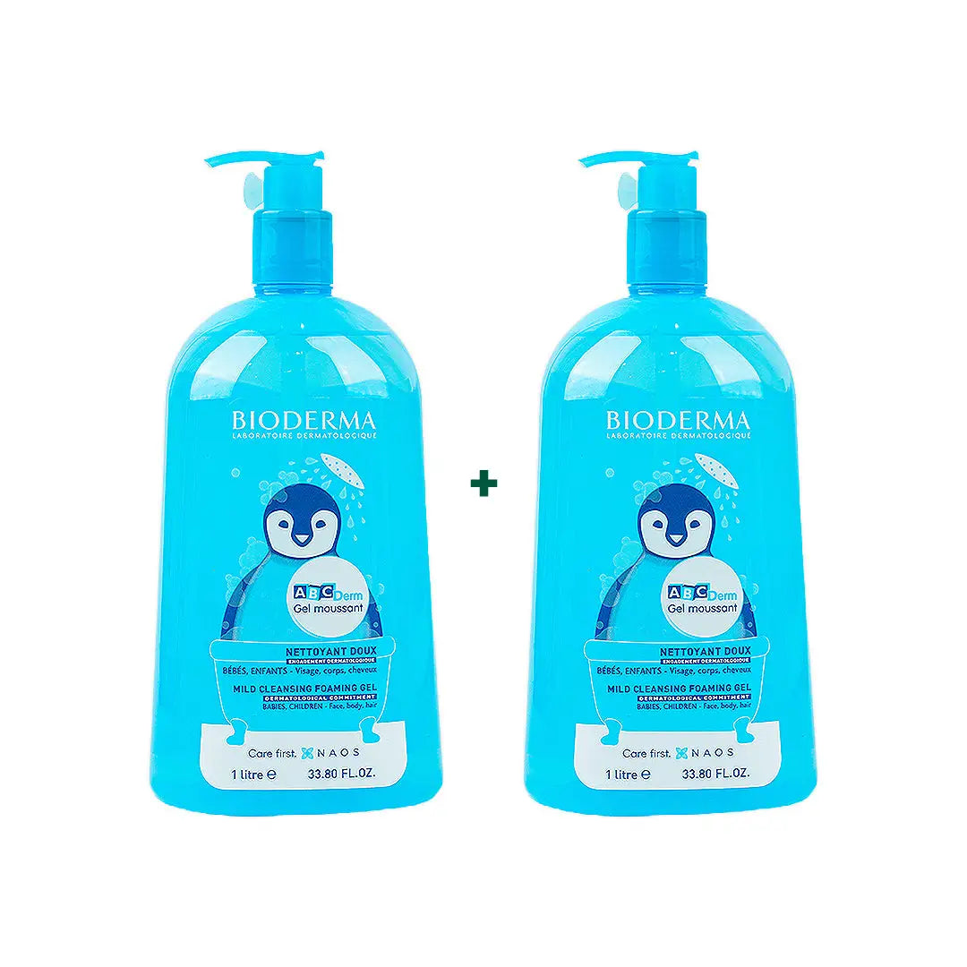 97886-BIODERMA ABC DERM MOUSSANT 1LITRE Duo Set +1