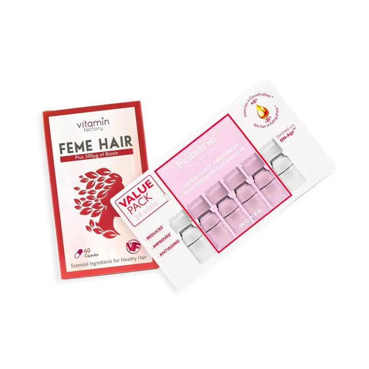 97976-Feme Hair + Foltene Women Hair Loss Support Set