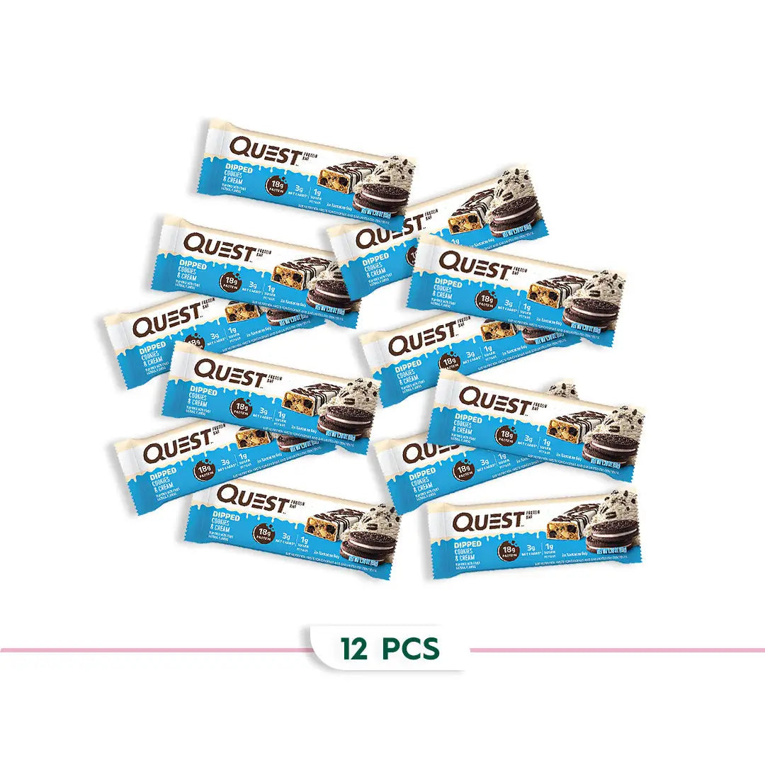 97987-Quest Protein Bar 18g-Dipped Cookies & Cream 12*50G 