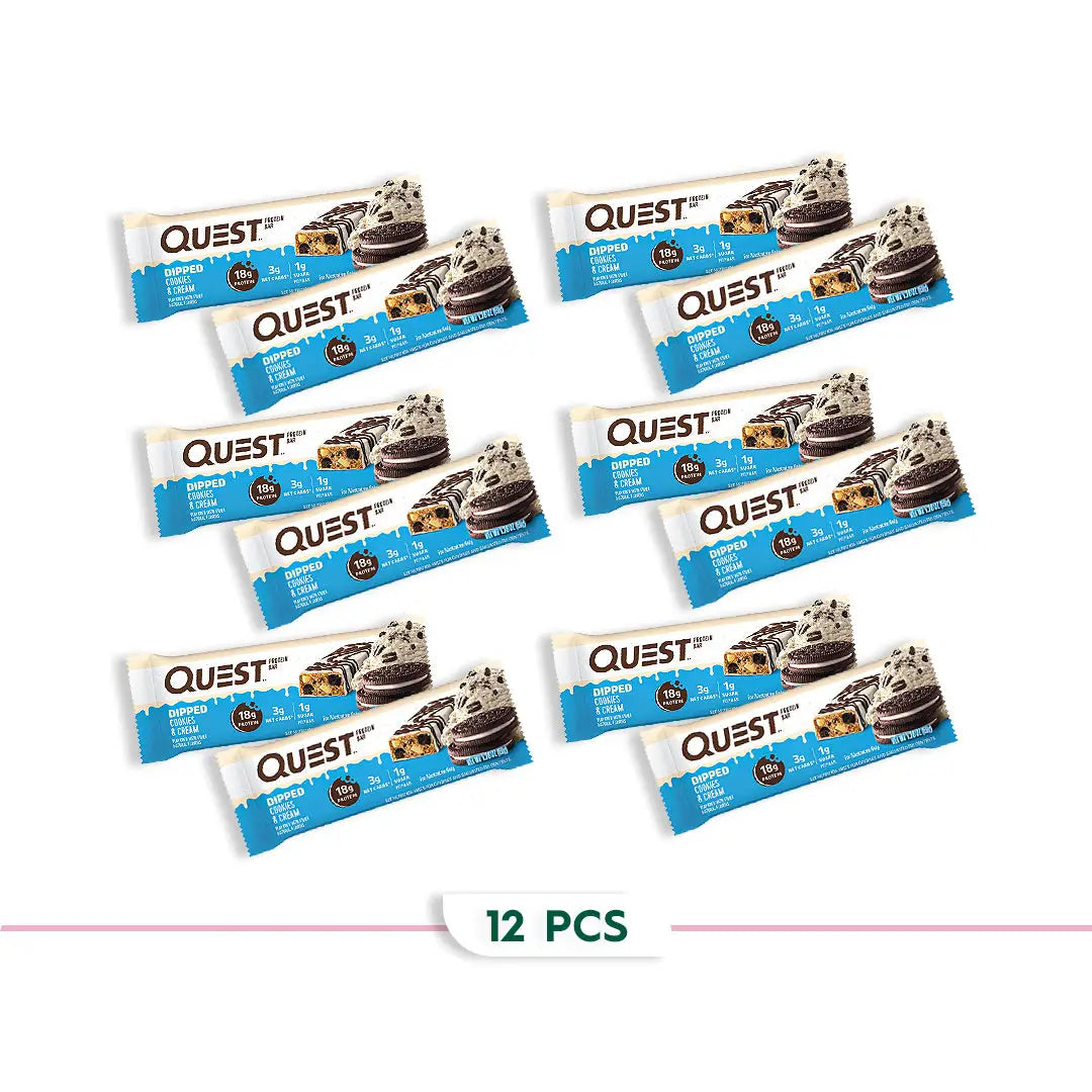 97987-Quest Protein Bar 18g-Dipped Cookies & Cream 12*50G +1