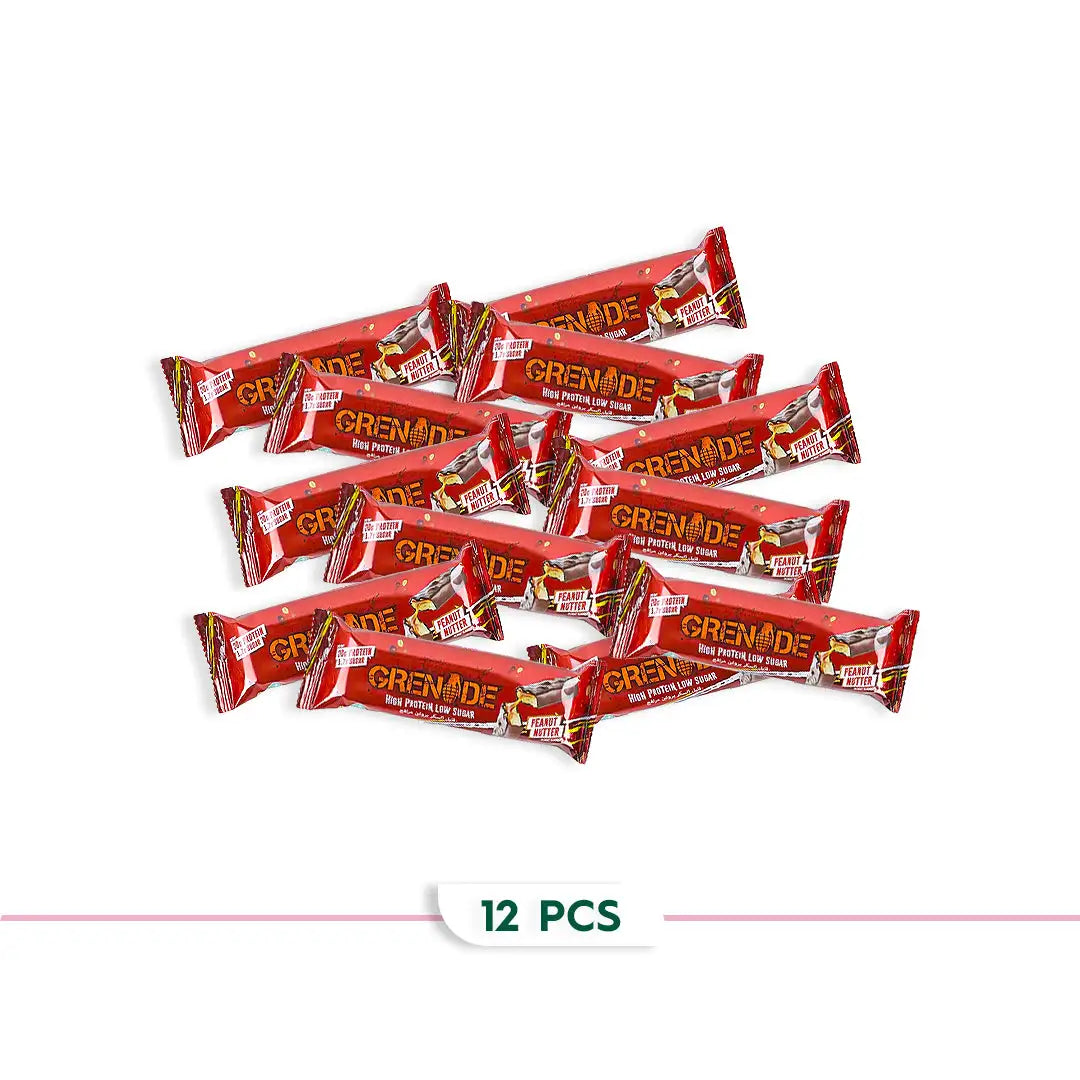 97990-Grenade Protein Bar 12*60g - Peanut Nutter 
