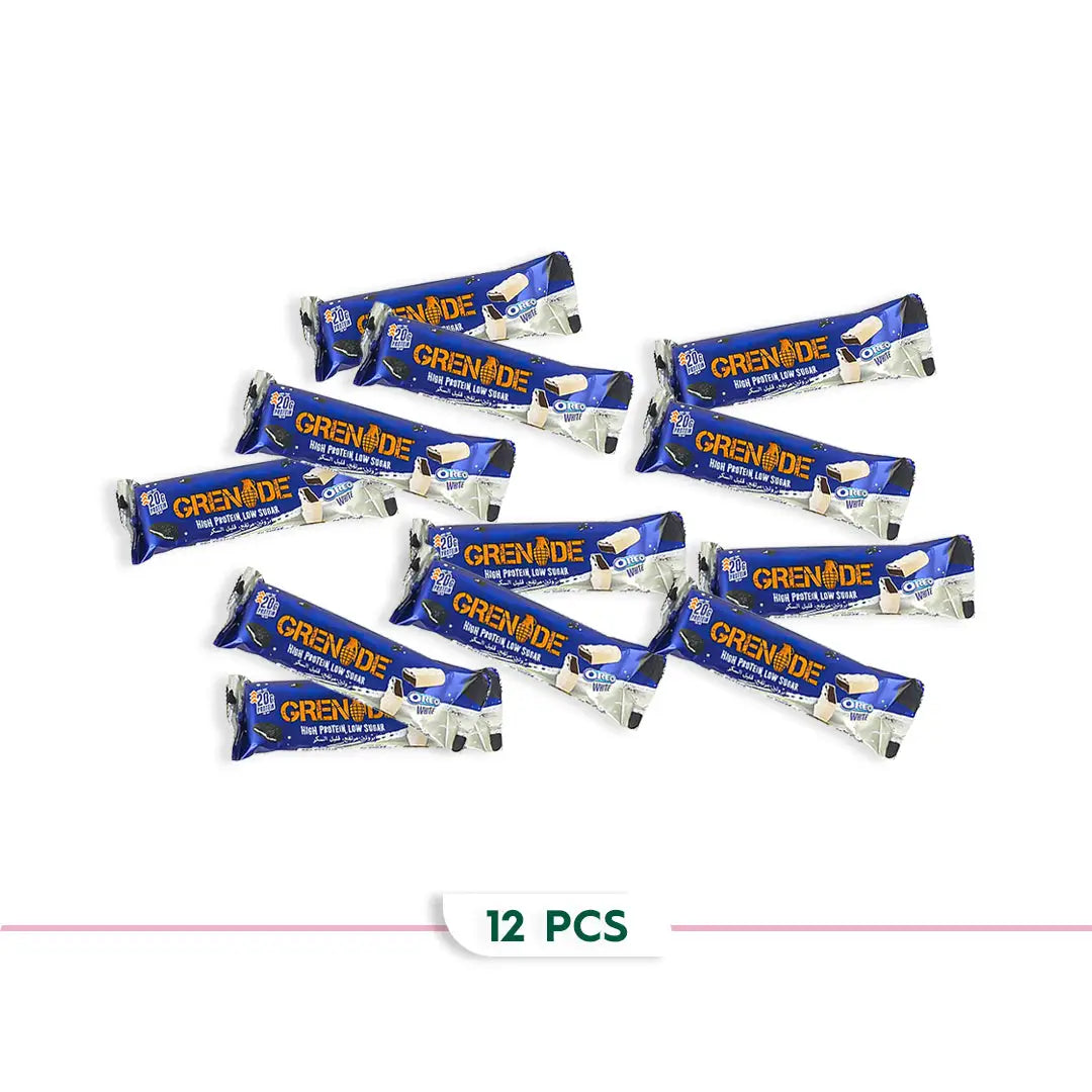 97993-Grenade Protein Bar 12*60g – Oreo White +1