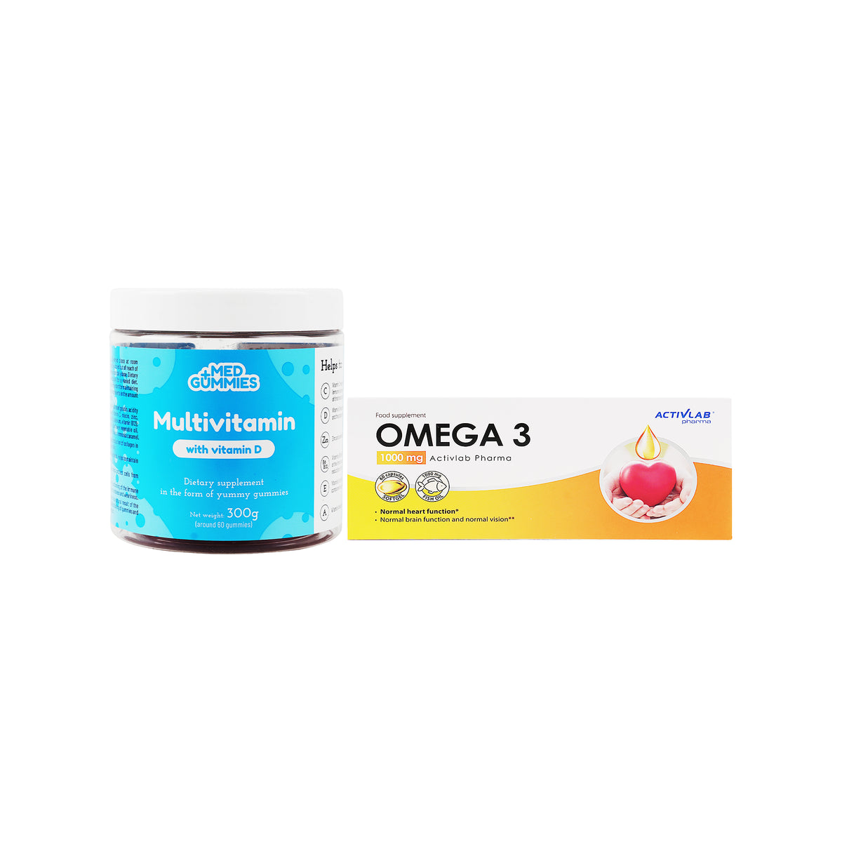 98022-Med Gummies Multivitamin & Activlab Omega 3 Duo Set