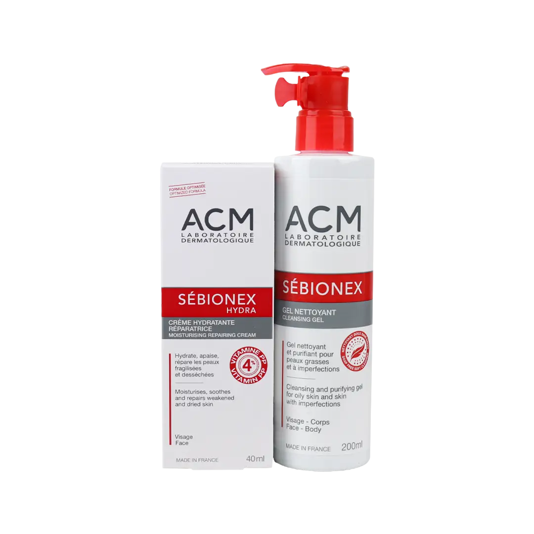 ACM Sebionex Anti-acne Face Cream + Cleansing Gel Set