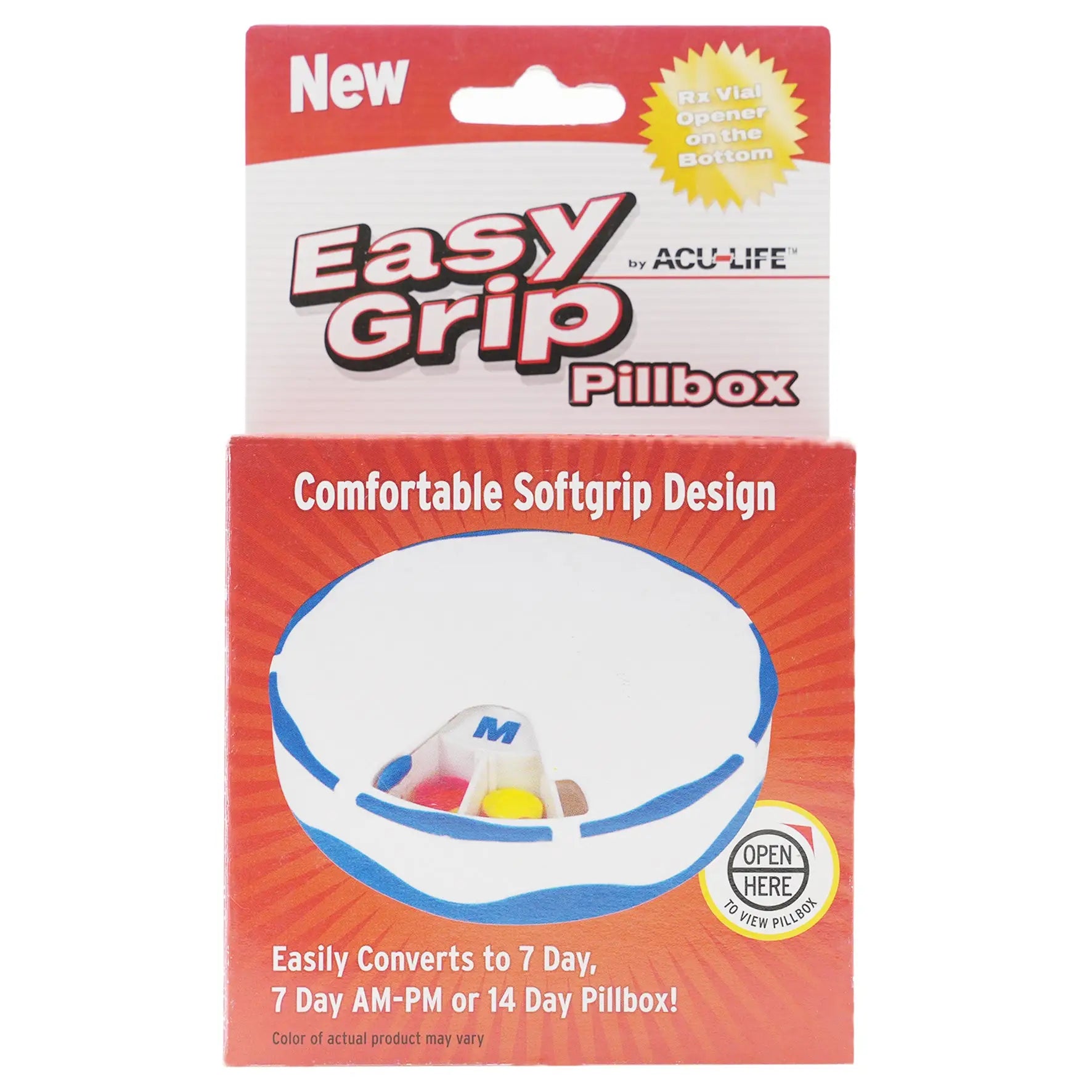 Acu-Life Easy Grip Pillbox 7 Days AM-PM Pillbox - 400539