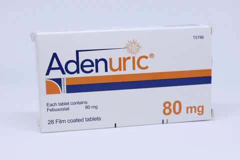 Adenuric Febuxostat  80mg 28 Tablets