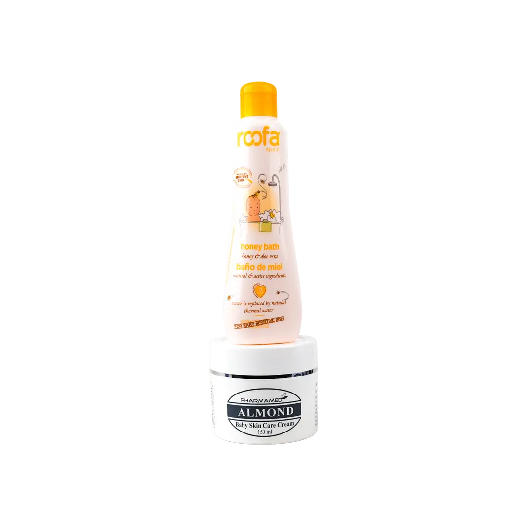 Almond Baby Cream + Roofa Bath Set
