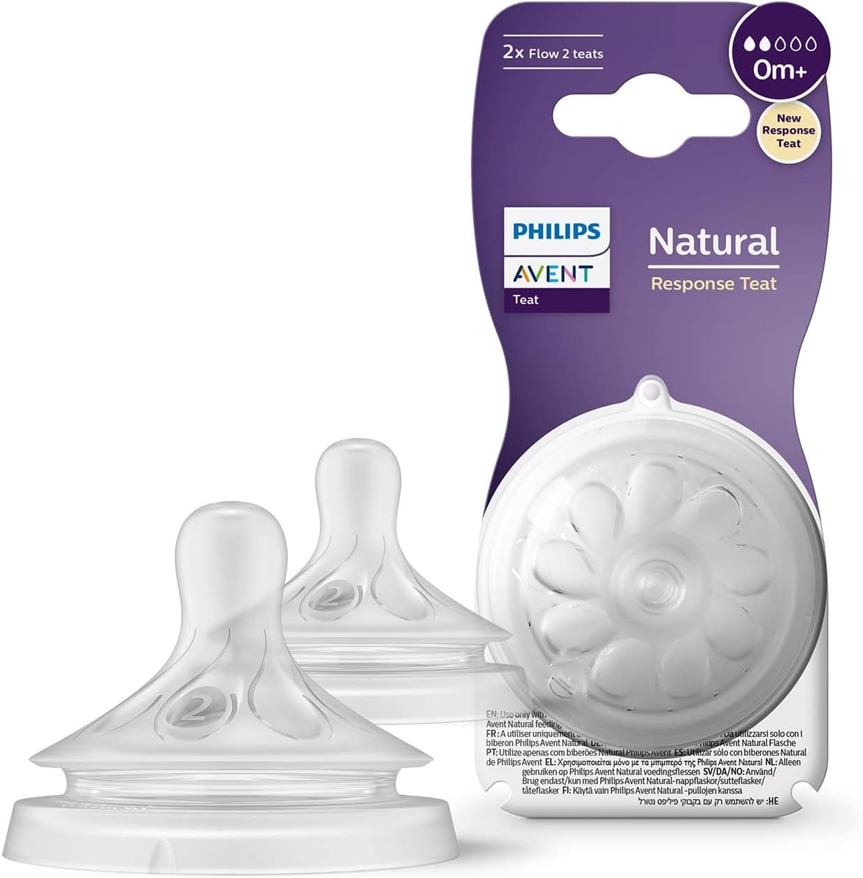 Avent Natural Teats 0m+ 2Pcs-Y962/02(PA718)-2027