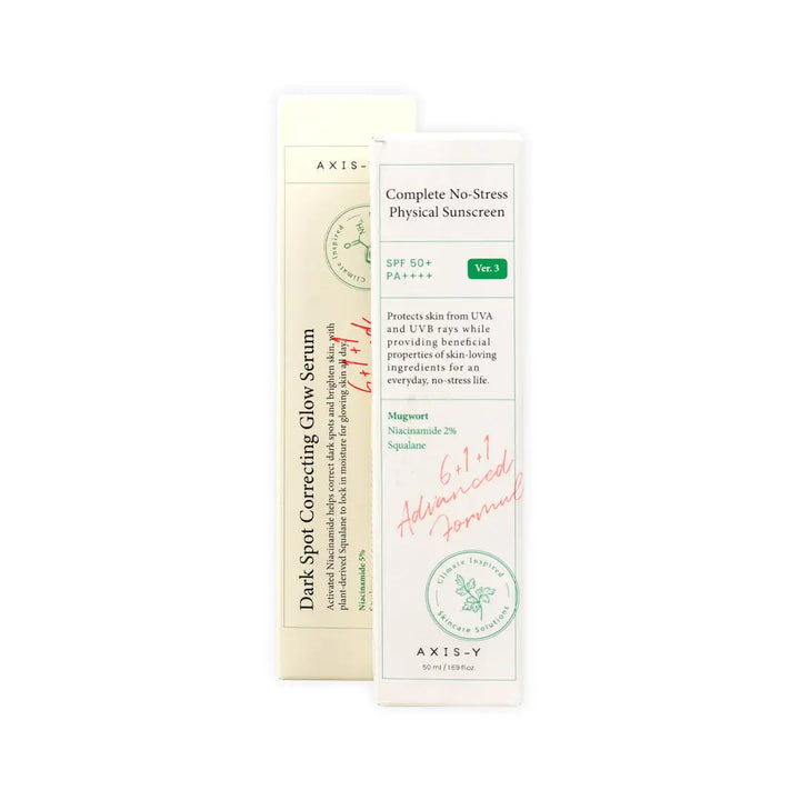 97127-Axis-Y Dark Spot Glow Serum + Sunscreen SPF 50+ Set