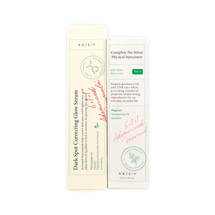 97127-Axis-Y Dark Spot Glow Serum + Sunscreen SPF 50+ Set +1
