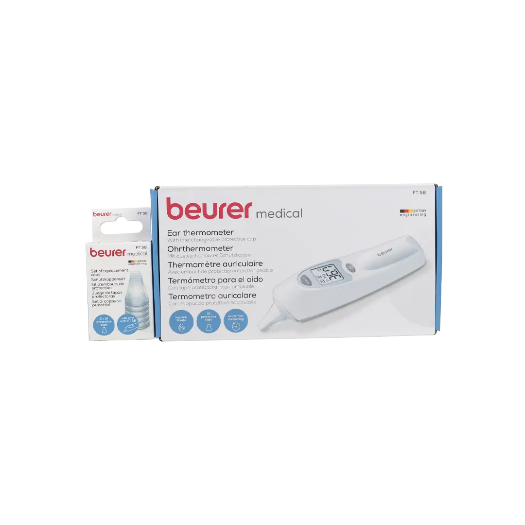 97146-Beurer Ear Thermometer 3in1-FT58 + Cover Caps 20pcs-FT58 Set