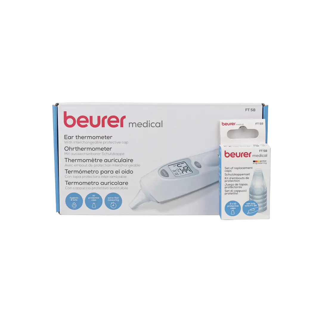 97146-Beurer Ear Thermometer 3in1-FT58 + Cover Caps 20pcs-FT58 Set +1