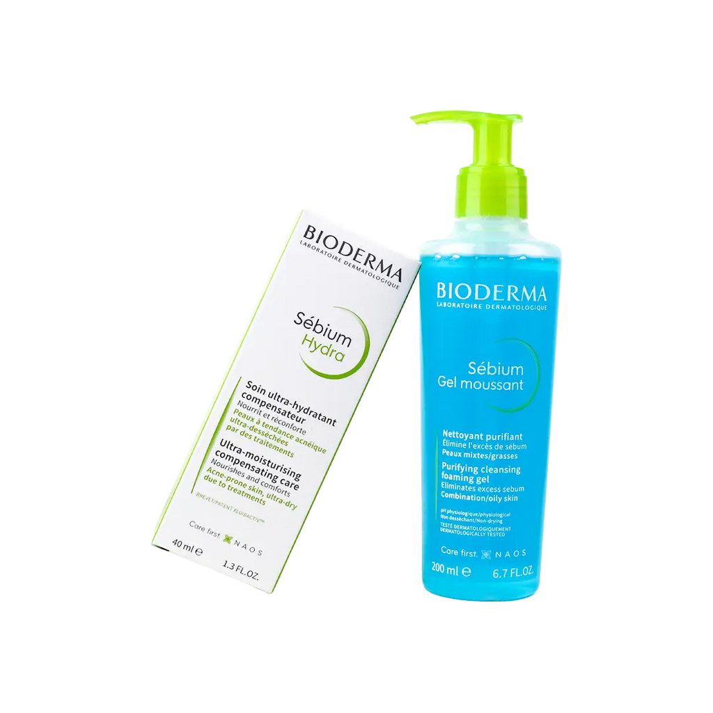 Bioderma Sebium Foaming Gel + Hydra Cream-Set