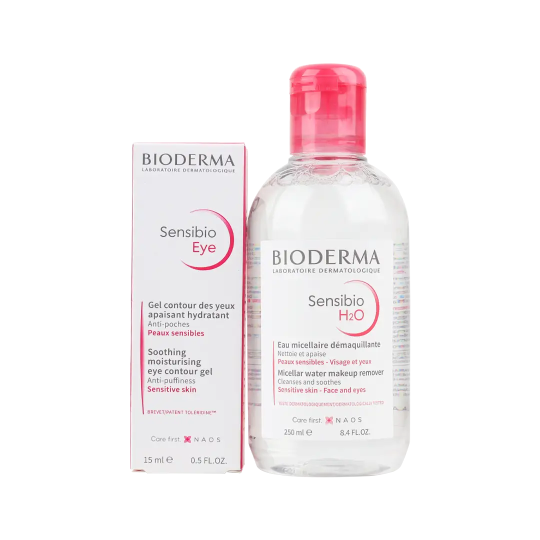 97053-Bioderma Sensibio H2O + Eye Contour Gel-Set +1