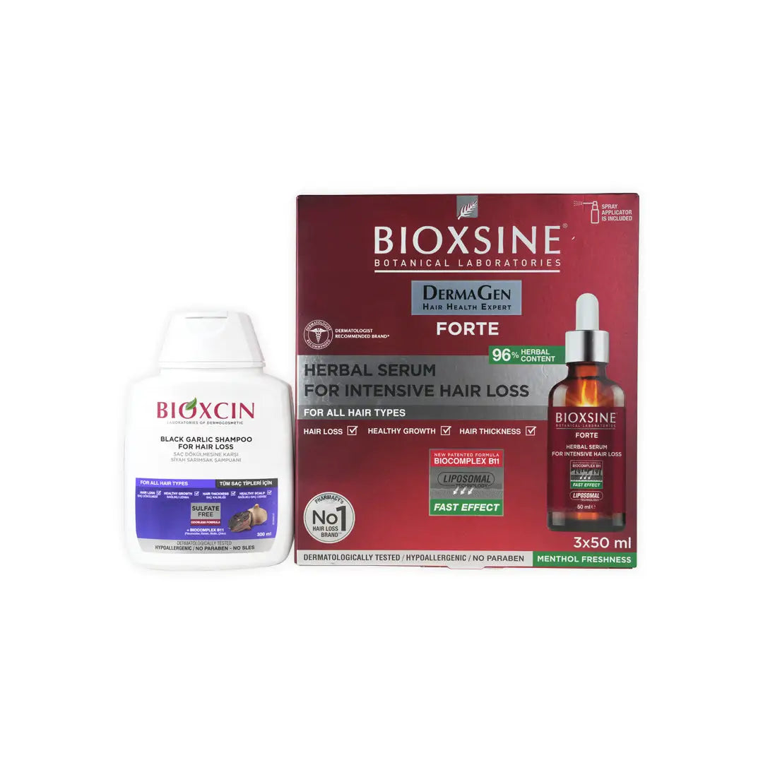 97301-Bioxcin Black Garlic Shampoo + Seruml Set +1