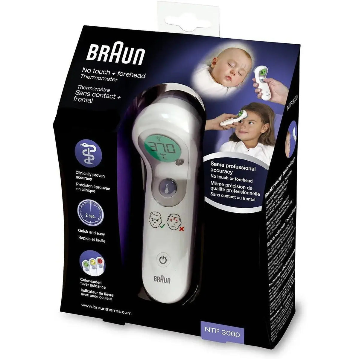 29381-Braun No Touch Plus Forehead Thermometer White-NTF3000