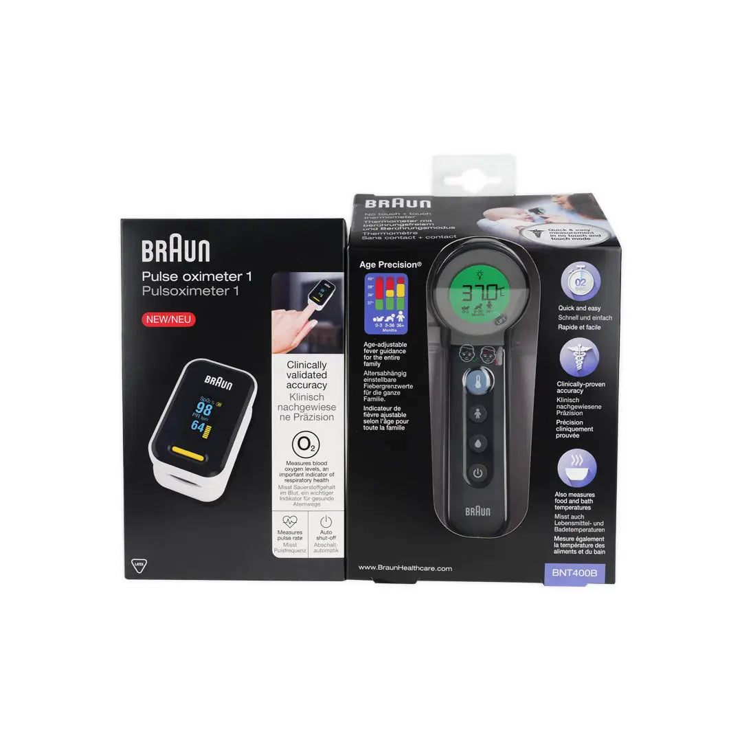97272-Braun Thermometer NO Touch + Oximeter Set +2