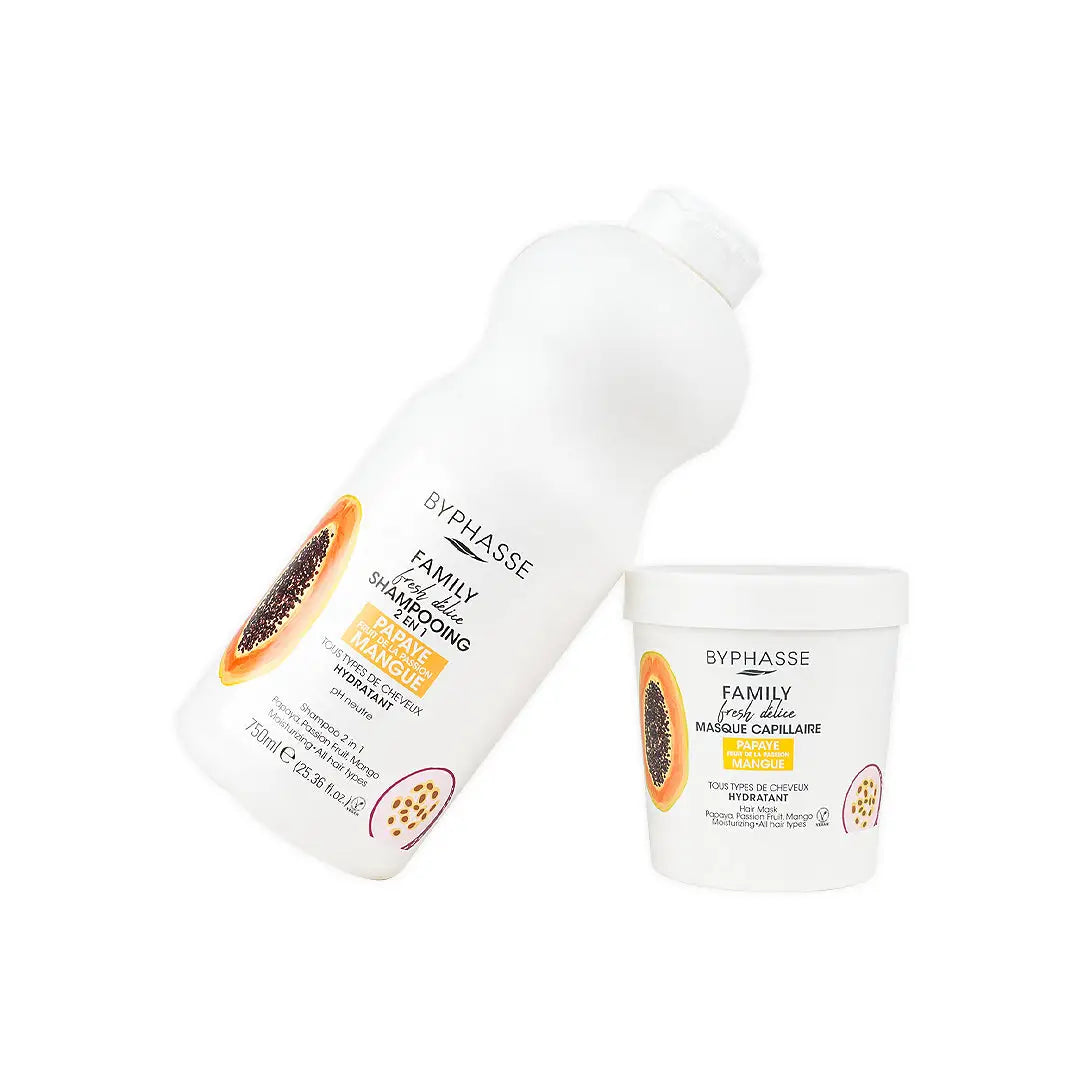 97367-Byphasse Fresh Delice Shampoo + Mask Papaya Set