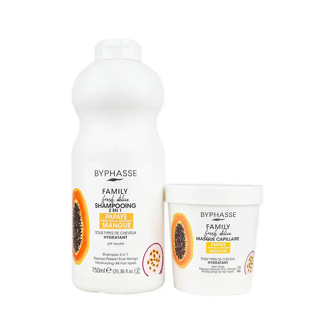 97367-Byphasse Fresh Delice Shampoo + Mask Papaya Set +1