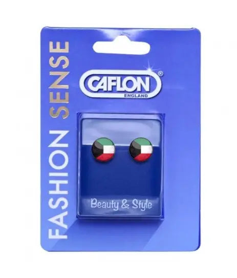 CAFLON FASHION SENSE EARINGS (KUWAIT FLAG)