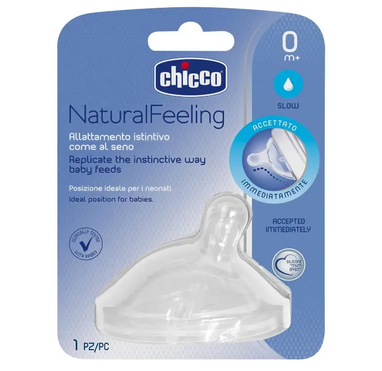 Chicco Natural Feeling (0M + ) Slow Nipple 1Pc-0424
