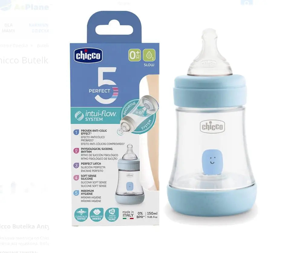 Chicco Perfect 5 Slow Bottle Blue 150ml (0m+)-1946