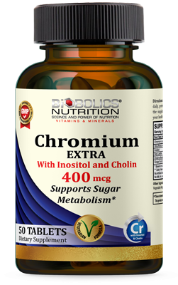 BIOBOLICS CHROMIUM EXTRA 400MCG 50 TABLETS