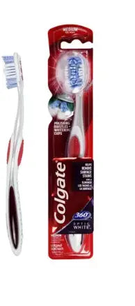 COLGATE 360 OPTIC WHITE MEDIUM TOOTHBRUSH*