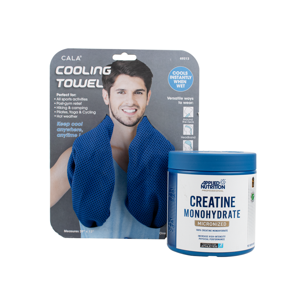 Cala Cooling Towel + Applied Nutrition Creatine Set