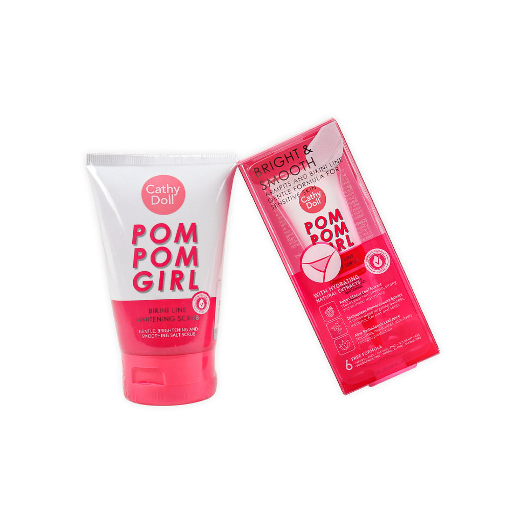 Cathy Doll Pom Pom Girl Bikini Line Whitening Scrub+Bright Serum Set