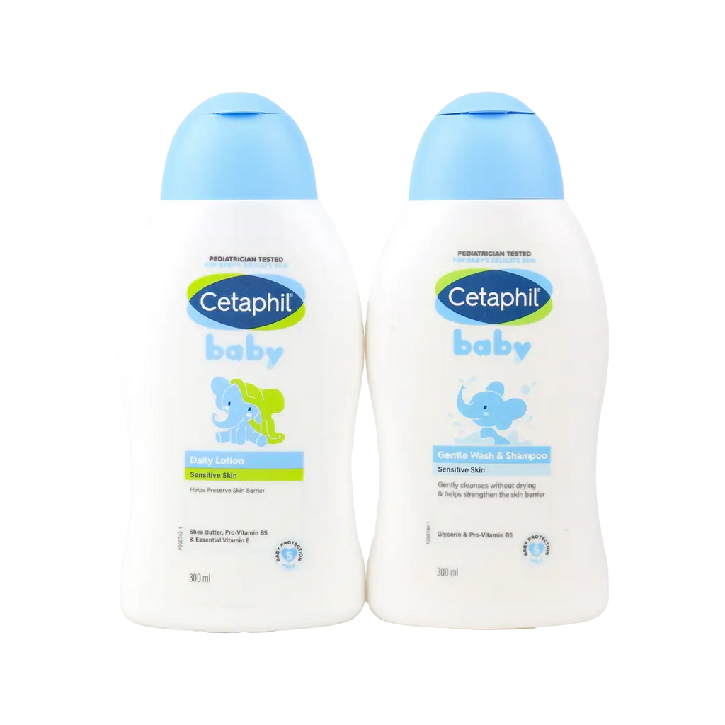 Cetaphil Baby Senstive Skin Wash + Body Lotion-Set