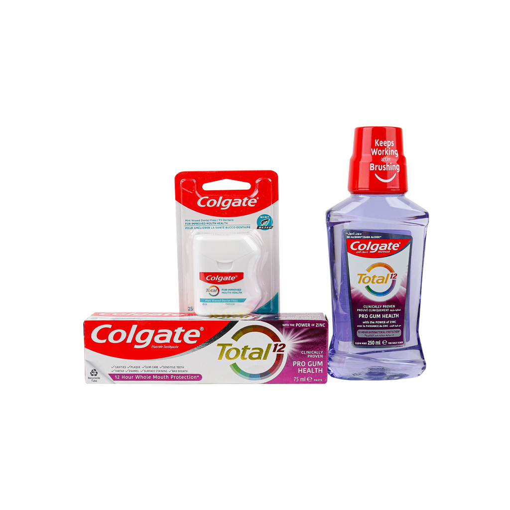 Colgate Toothpaste + Mouthwash + Floss Set