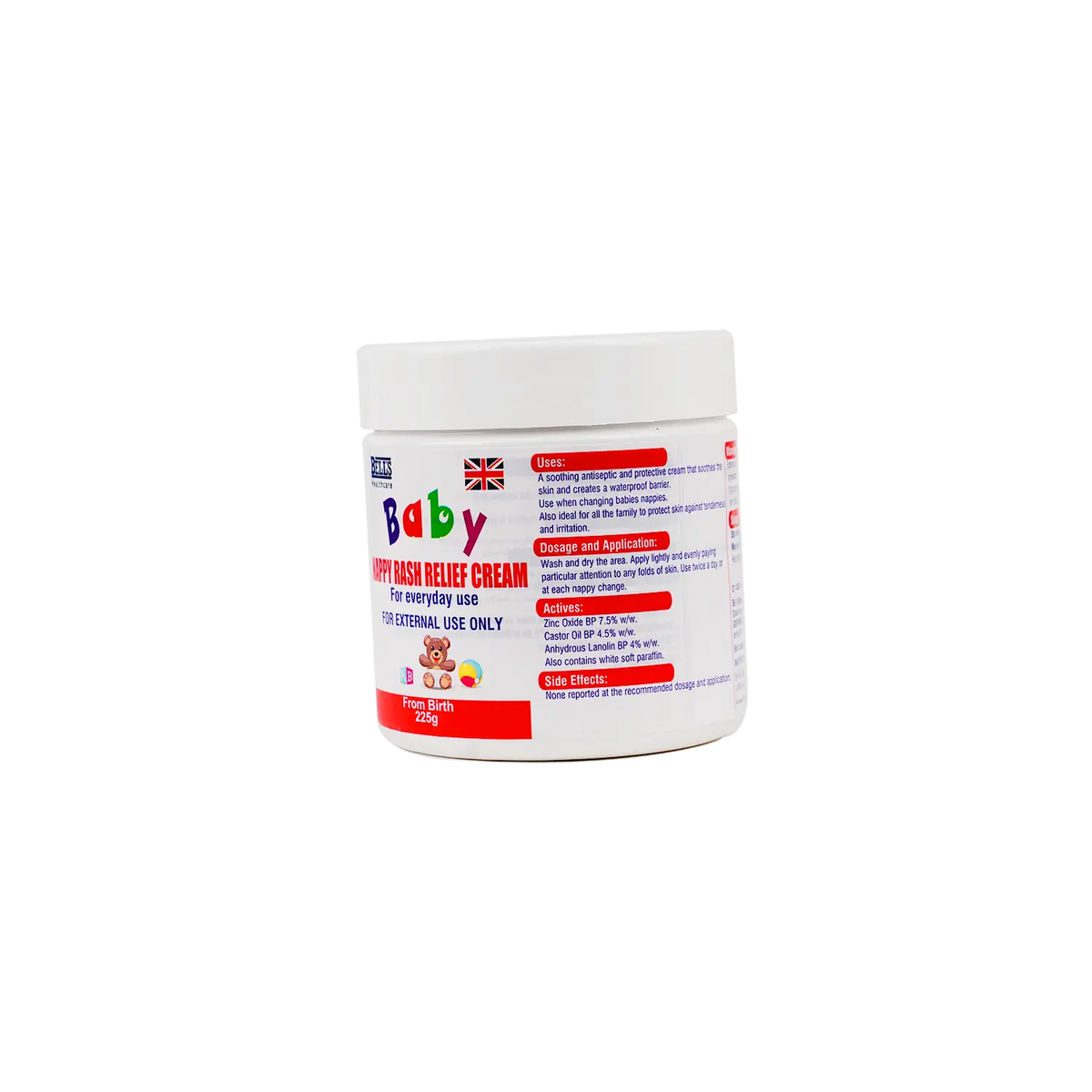 53602-Bells Baby Nappy Rash Relief Cream 225G +1