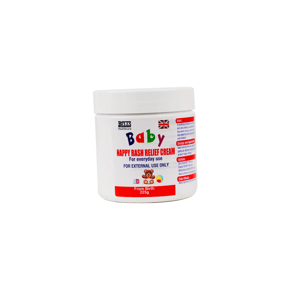 53602-Bells Baby Nappy Rash Relief Cream 225G