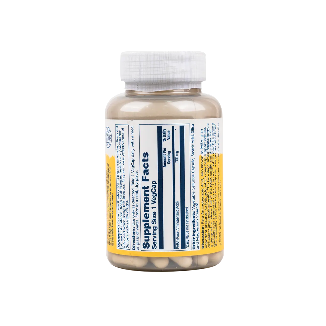 Solaray Paba 700mg 100 Vegcaps
