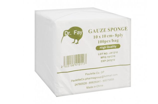 DR.FAY GAUZE SPONGE 10X10CM 100PCS/BAG