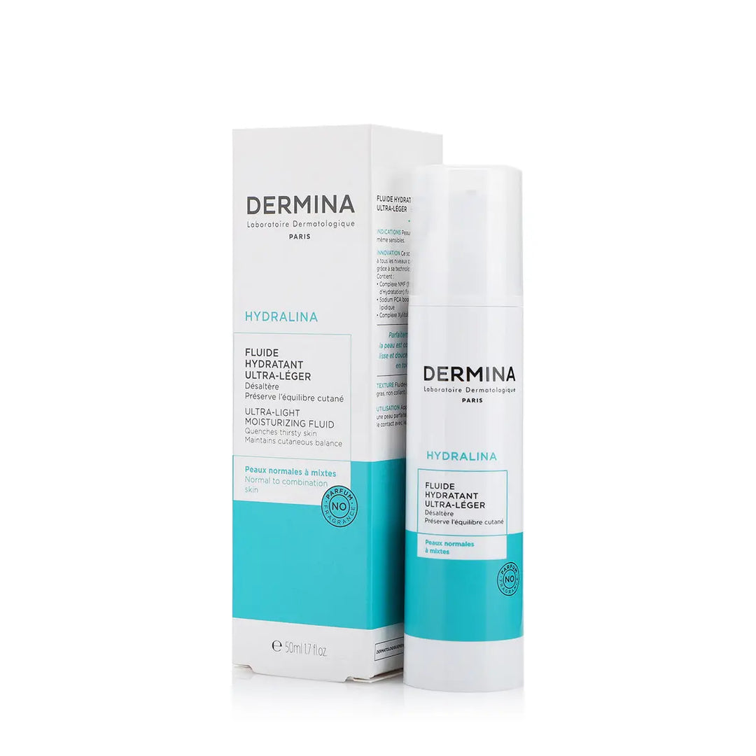 53649-Dermina Hydralina Ultra-Light Moisturizing Fluid 50ml +4