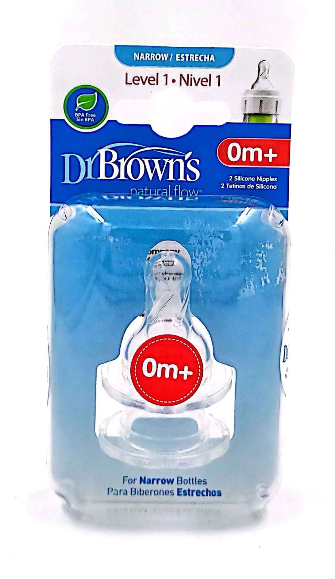 Dr Browns Natural Flow 2 Silicone Nipples(0m+)-4877