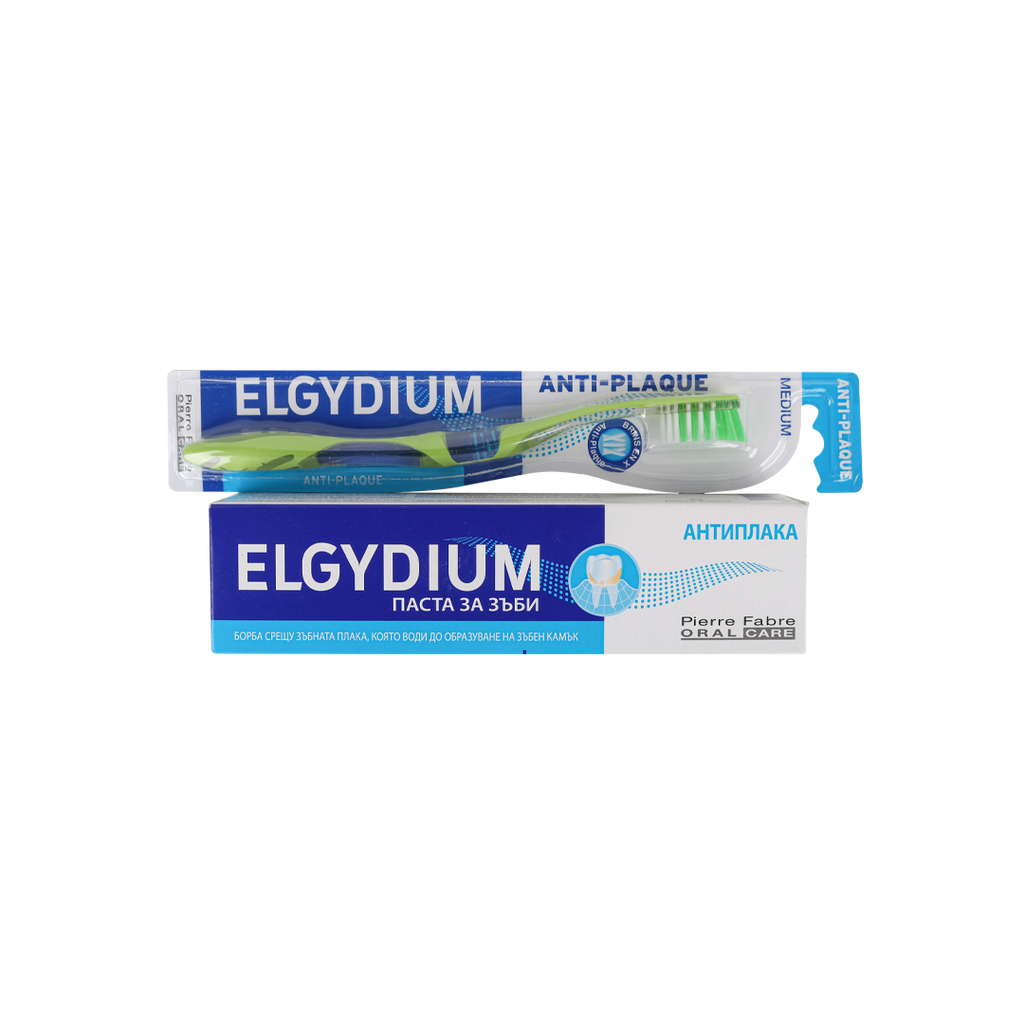 Elgydium Anti-plaque Toothbrush + Toothpaste Set